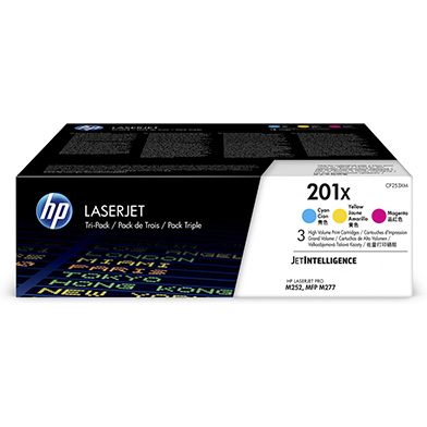 HP CF253XM 201X Tri-Pack Toner Cartridges CMY (2,300 Pages)